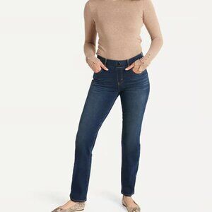 Betabrand Straight-Leg 4-Pocket Yoga Pant Denim Pull on Jeans- Size XXL